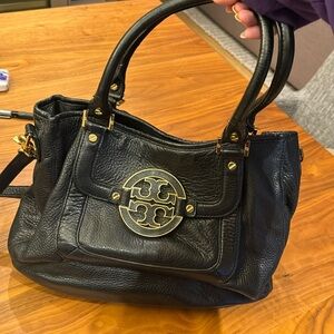 Tory Burch black leather shoulder bag